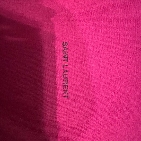Pink Saint Laurent Rive Gauche Tee 
Size small fits like a medium
Send offers! - Picture 3 of 5